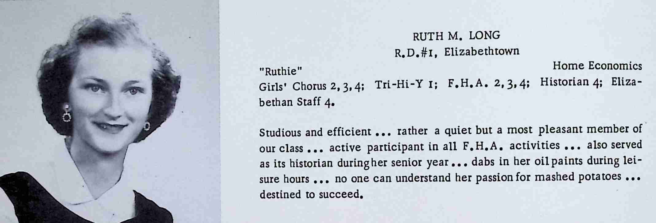 EAHS 1955: Ruthie Long