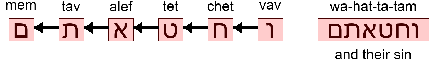 וחטאתם - and their sin