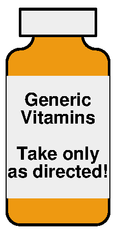 Generic bottle of vitamins