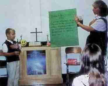 Teacher and kids about 2002