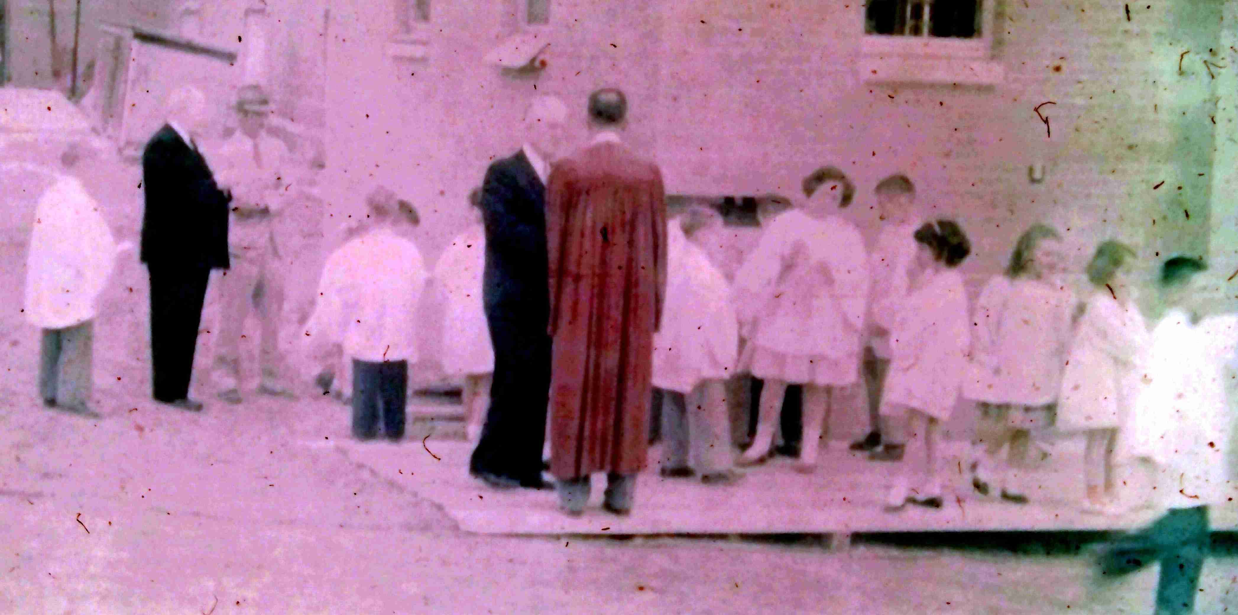 Cornerstone ceremony in 1957