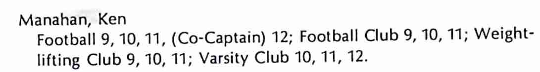 Ken Manahan EAHS 1970