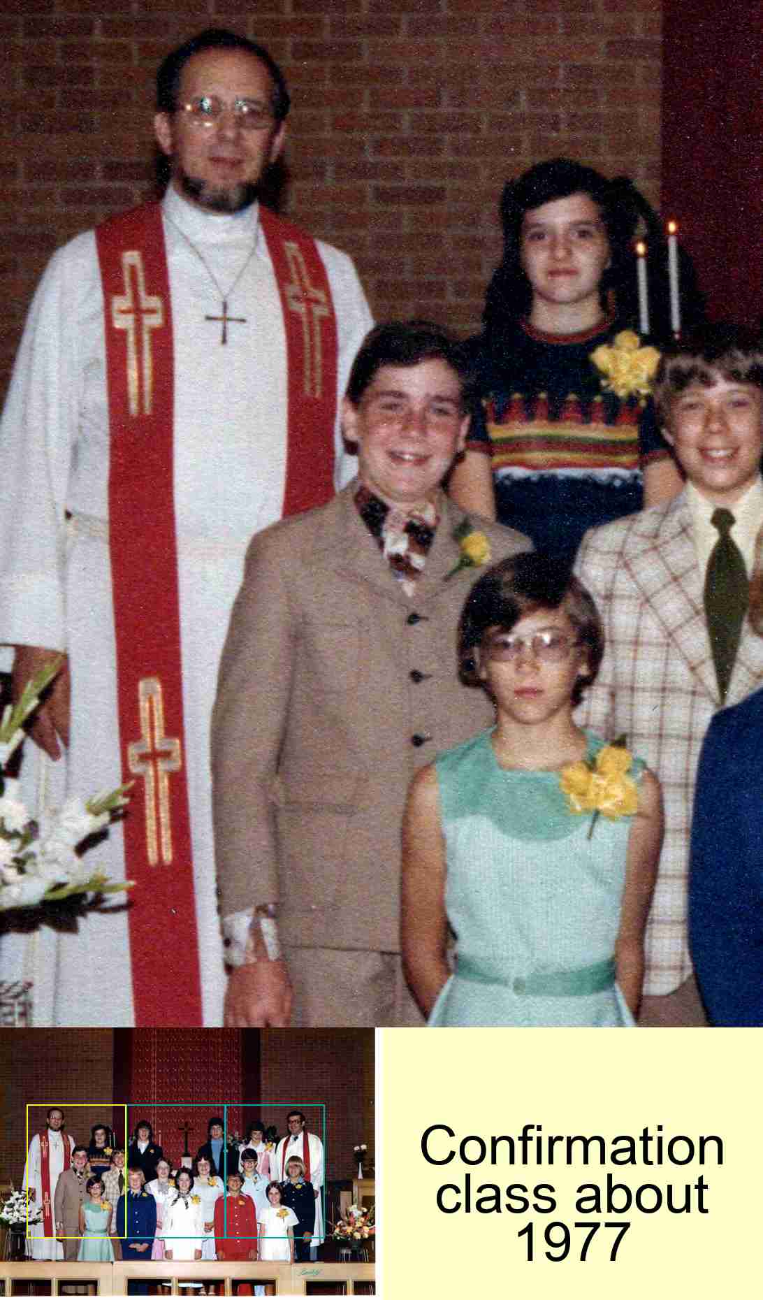 Confirmation class about 1977 : 1/3