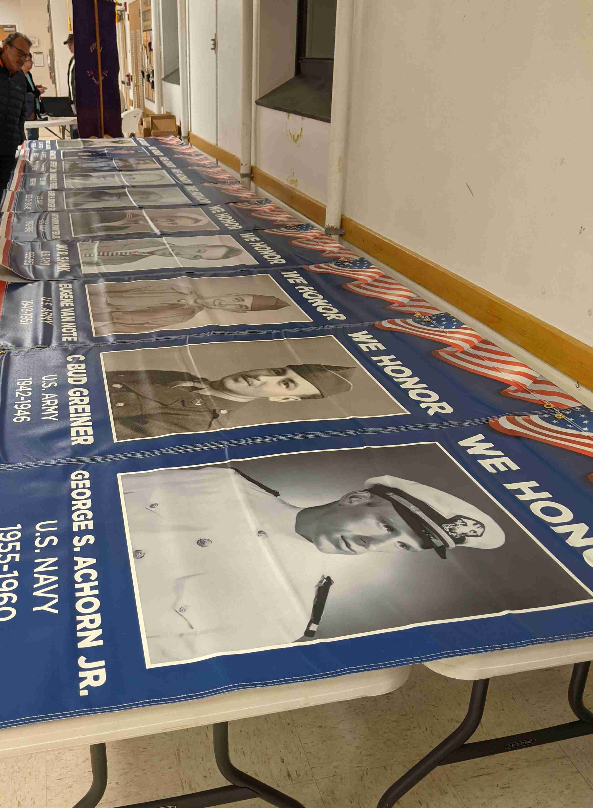 Tables with banners