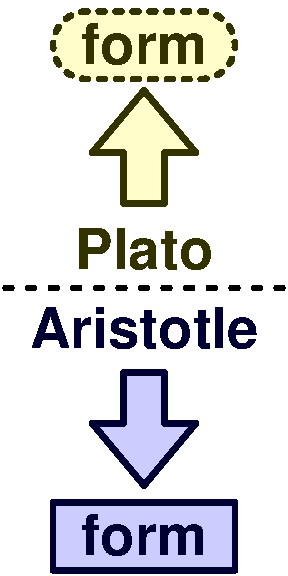 Plato and Aristotle forms