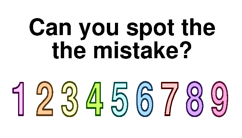 Spot mistake 1