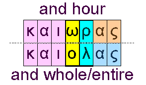 And hour and whole/entire