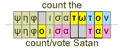 Count/vote the and count Satan