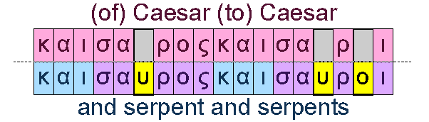Caesar Caesar and serpant serpant