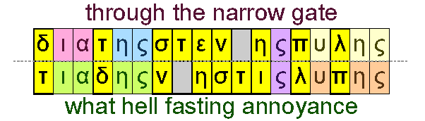 Through the narrow gate and what hell fasting annoyance