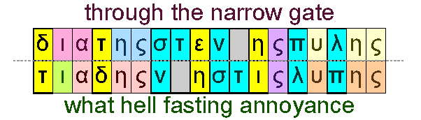 Through the narrow gate and what hell fasting annoyance