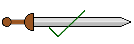 Yes sword horizontal