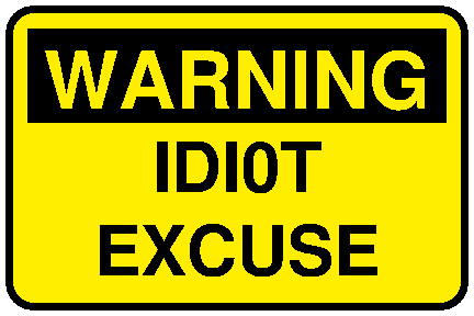 Warning IDI0T excuse