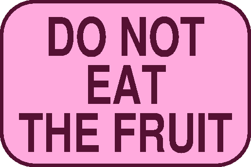 Do not eat the fruit