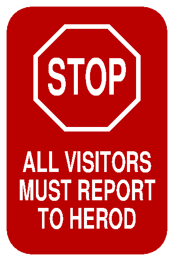 Stop sign for Herod