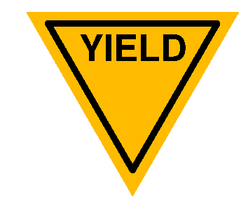 Yield sign