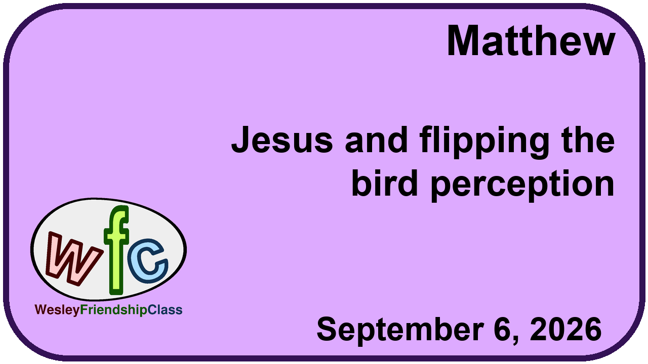  : Jesus and flipping the bird perception