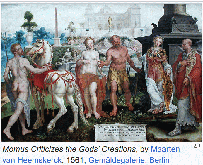 Painting: Momus criticizes the God's creations