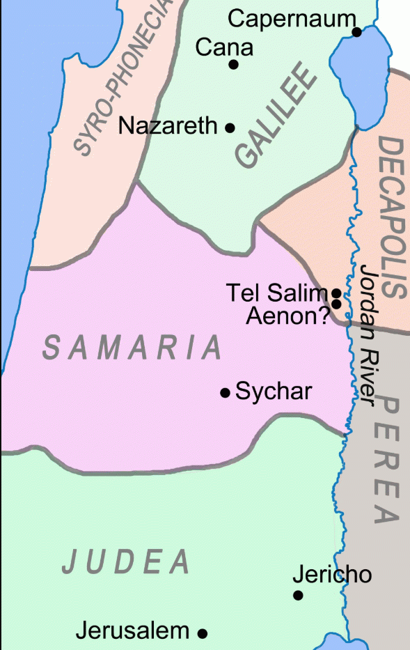 Map: Judea Samaria Galilee 1