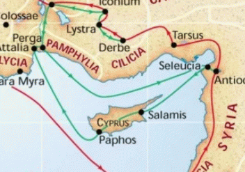 Map of Phamphylia Cilicia and Syria