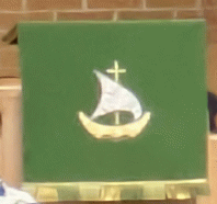 Boat on banner